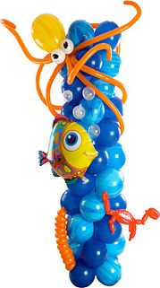 Ballonsaeule mit Fische