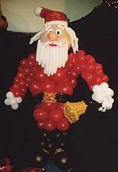 Weihnachtsdeko Weihnachtsmann - Nikolaus aus Ballons